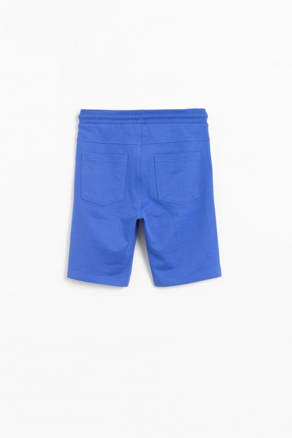 Krátké kalhoty modré z bavlněné teplákoviny 2155956