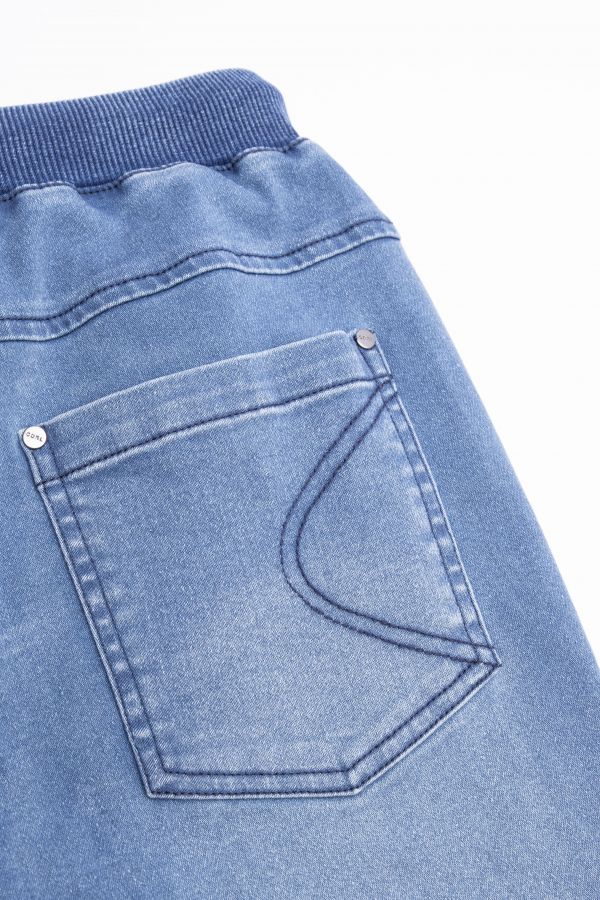 Džínové kalhoty modré barvy se stahovacími lemy JOGGER 2156843