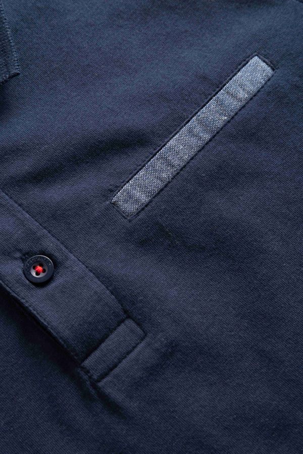 Tričko s krátkým rukávem tmavě modré s límcem typu polo 2160163