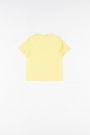 Tričko s krátkým rukávem žluté s duhovým potiskem na přední straně 2159027
