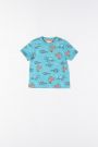 Tričko s krátkým rukávem s barevným potiskem s rybičkami 2159597