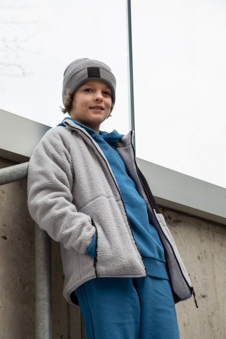 Chlapecká přechodová bunda typu kožíšek s podšívkou ze síťoviny