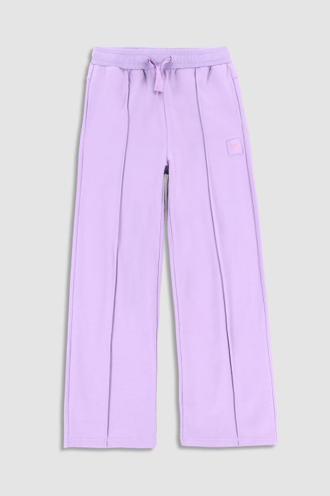 Teplákové kalhoty fialové typu culottes