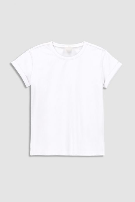 Tričko s krátkým rukávem  bílé hladký