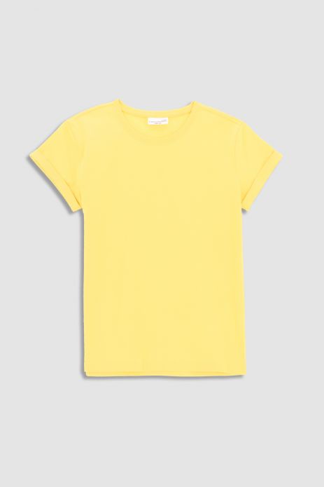Tričko s krátkým rukávem  žluté hladký 2
