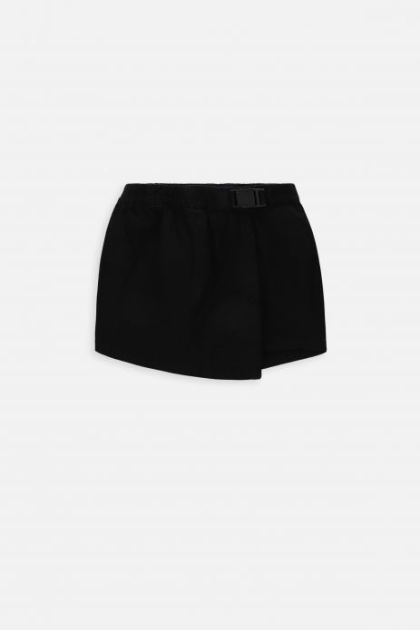 Krátké kalhoty černý džínový model kalhotové sukně