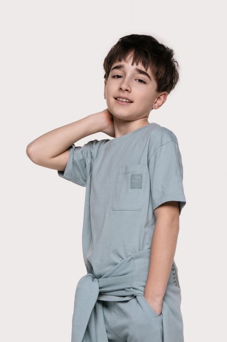 Chlapecké tričko s krátkým rukávem oversize s kapsou