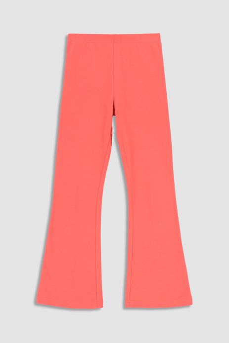Kalhoty FLARE korálové s rozšířenými nohavicemi 2