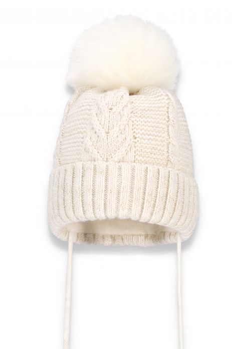 Zimní čepice kojenecký úplet s teplou bavlněnou podšívkou