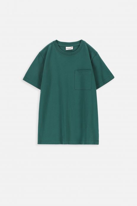 Tričko s krátkým rukávem zelený s kapsou 2