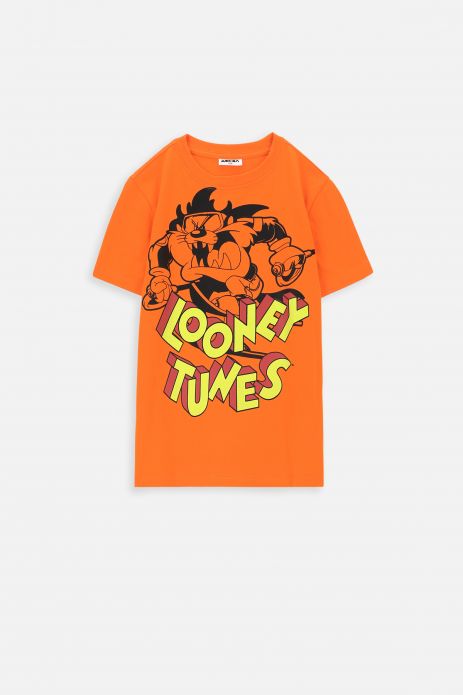 Tričko s krátkým rukávem LOONEY TUNES oranžový s potiskem  - Tasmánský čert 2