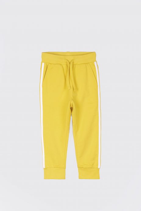 Teplákové kalhoty  žluté  s lampasy