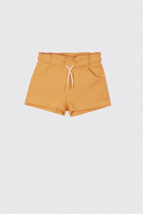 Krátké kalhoty oranžové s vázáním v pase