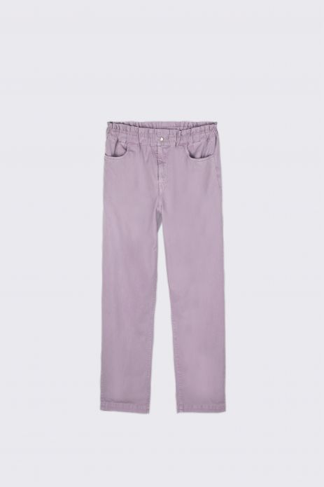 Džínové kalhoty fialové s vysokým pasem