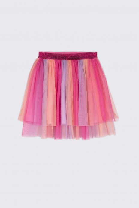 Tylová sukně vícebarevná a bavlněnou podšívkou