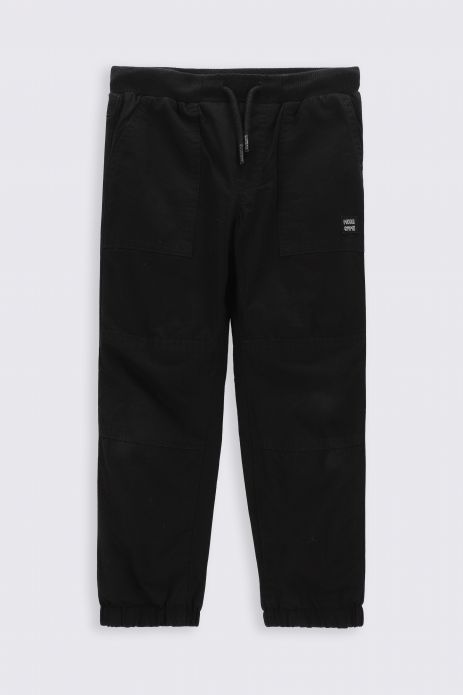 Látkové kalhoty černé s bavlněnou podšívkou 2