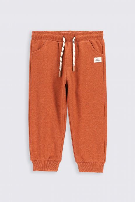 Teplákové kalhoty  oranžové s potiskem medvídka