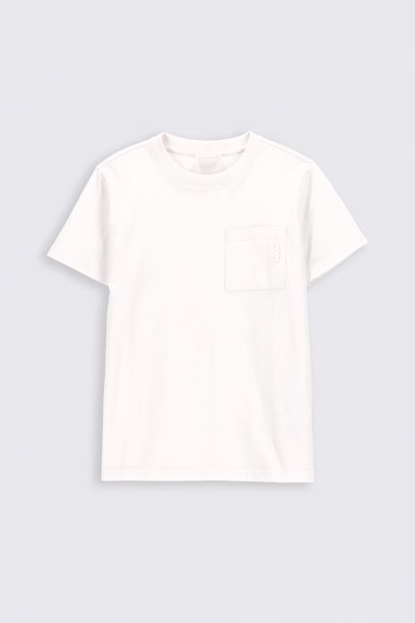 Tričko s krátkým rukávem  bílý náprsní kapsa