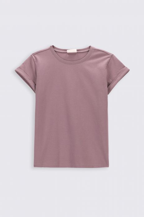 Tričko s krátkým rukávem  fialový hladké 