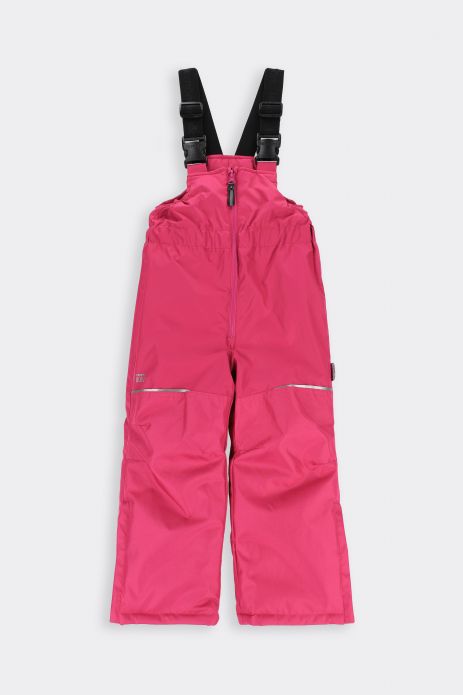 Dívčí lyžařské kalhoty kšandy s povrchovou úpravou TEFLON